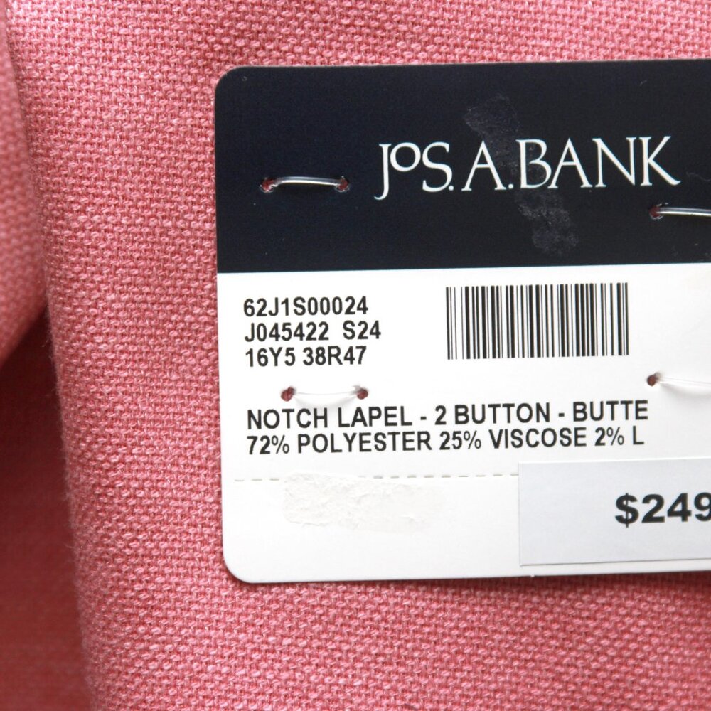 Jos A Bank Tailored Fit Sportcoat Jacket Blazer 38R Coral D120714 - Picture 10 of 10
